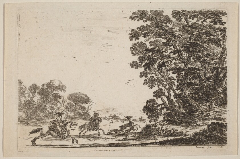 Forest with Deer Hunt