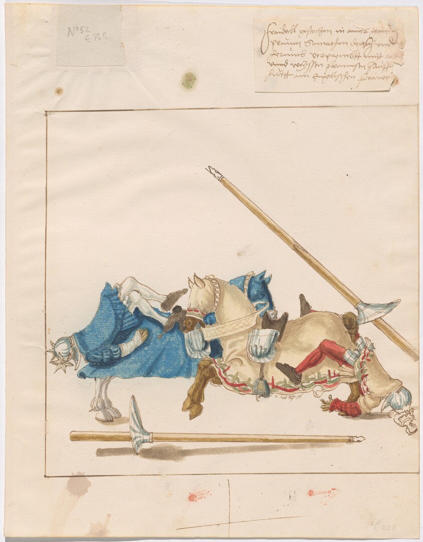 Mock Joust of War with Fixed Shields