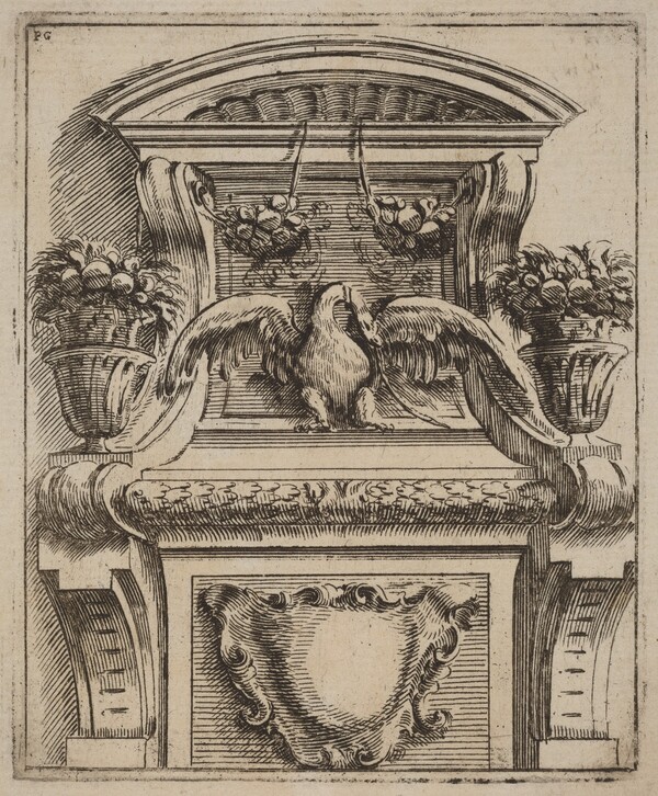 Architectural Motif with a Bird