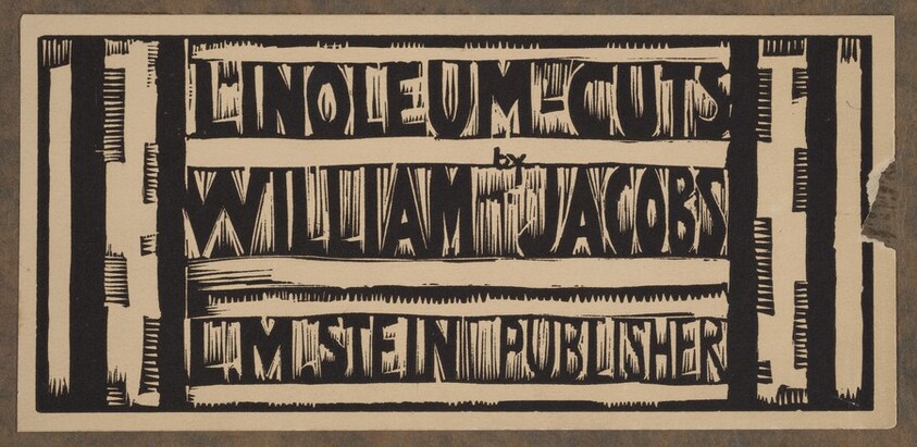 cover image (bottom) for "Linoleum-Cuts by William Jacobs"