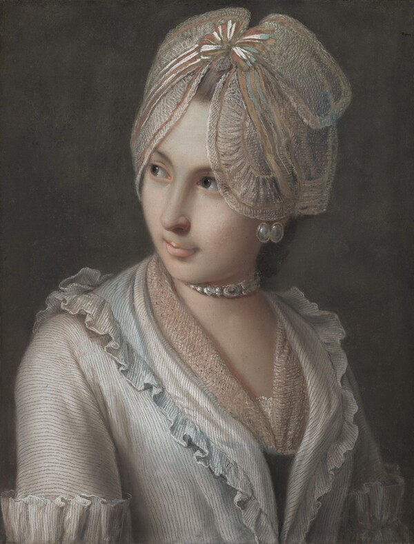 An Elegant Young Lady with a Lace Cap