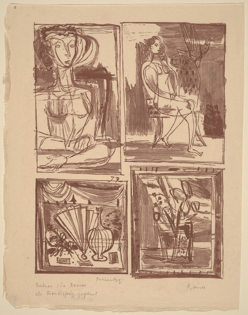 Frontispiece for Balzac, "La Bourse"