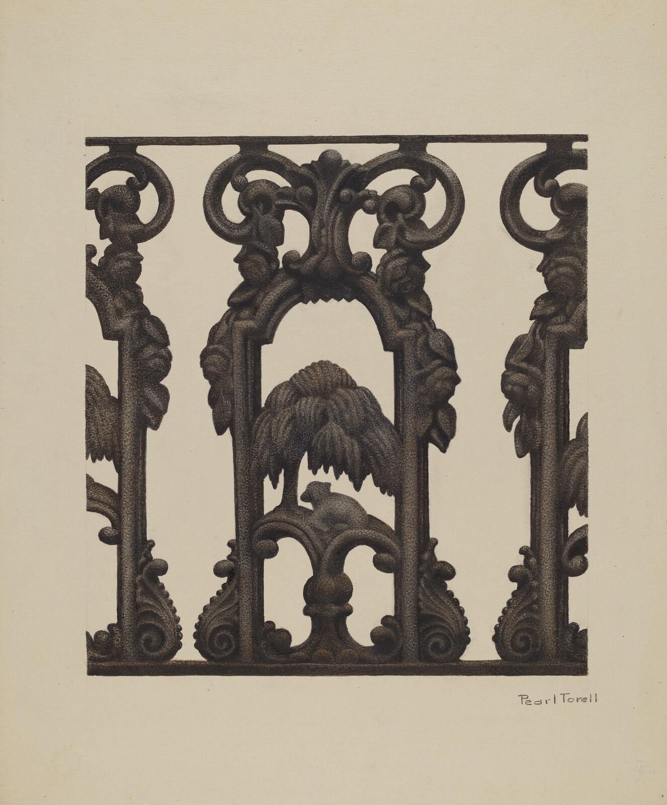 Cast Iron Fence, Pearl Torell, c. 1939