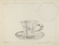 Silver Cup and Saucer, Magnus S. Fossum, c. 1936