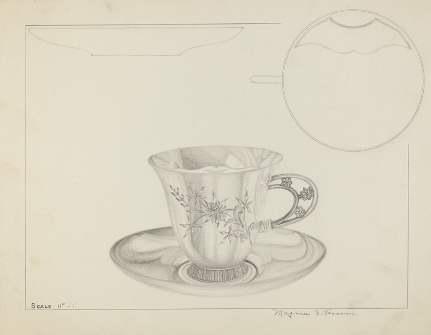 Silver Cup and Saucer