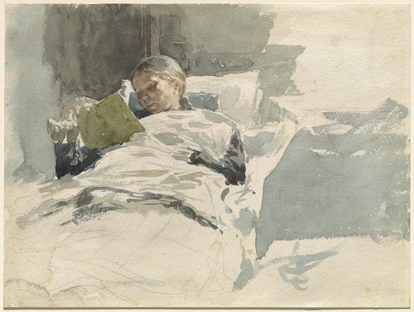 The Artist's Wife Reading in Bed