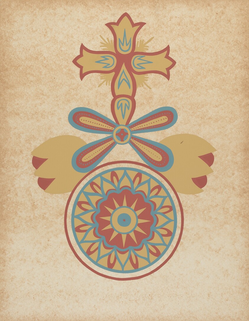 Santa Barbara Mission Doorway Design from the portfolio "Decorative Art of Spanish California"