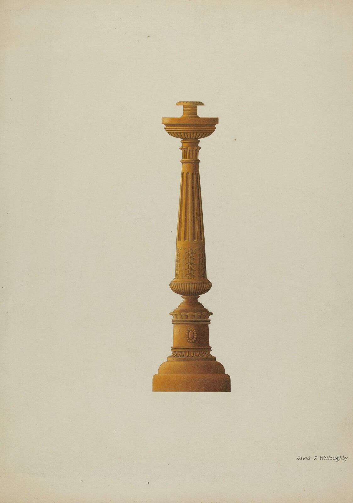 Wooden Candlestick, David P Willoughby, c. 1937