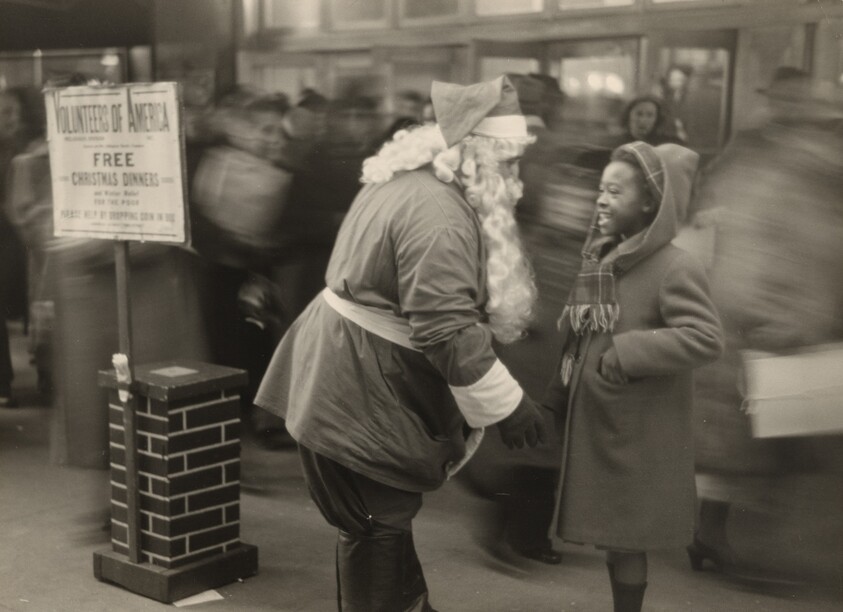Santa with Girl, New York City