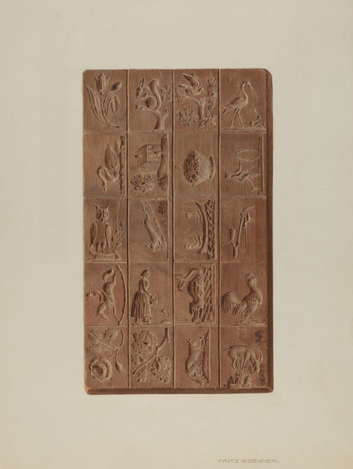 Springerle Board for Christmas Cakes