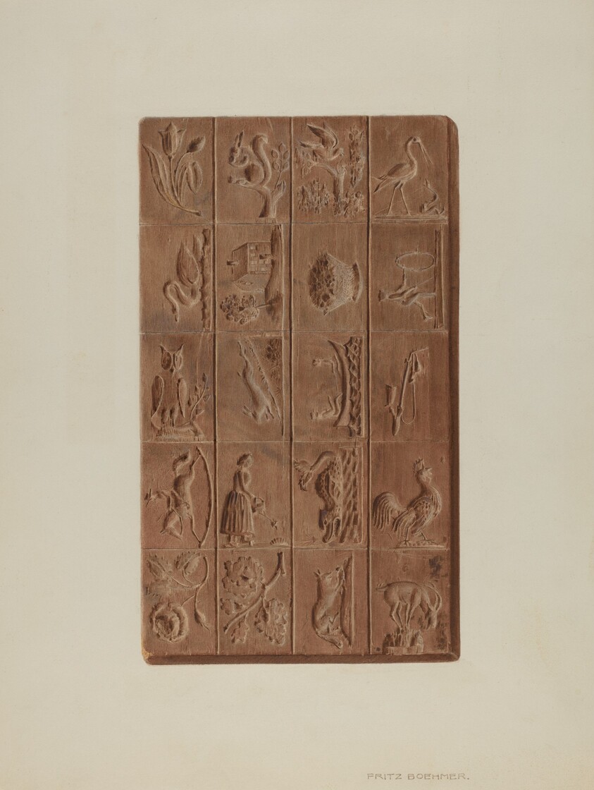 Springerle Board for Christmas Cakes