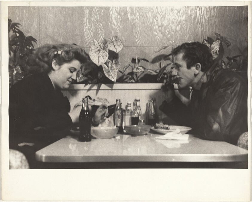 Couple in cafeteria--San Francisco