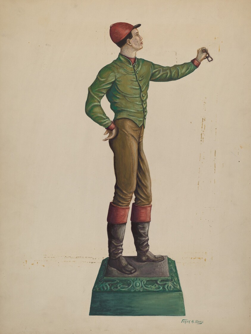 Cast Iron Jockey Hitching Post