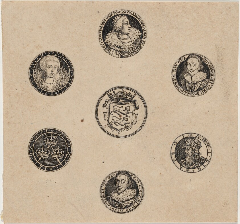 Sheet of Seven Roundels with Portraits