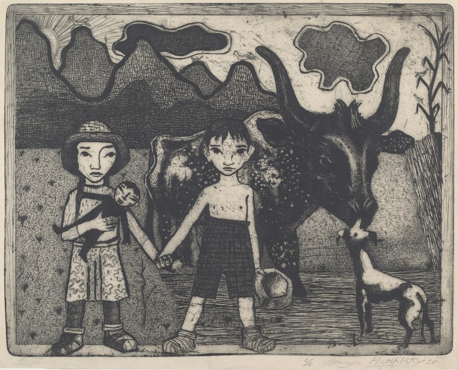 Changos, Mauricio Lasansky, 1937
