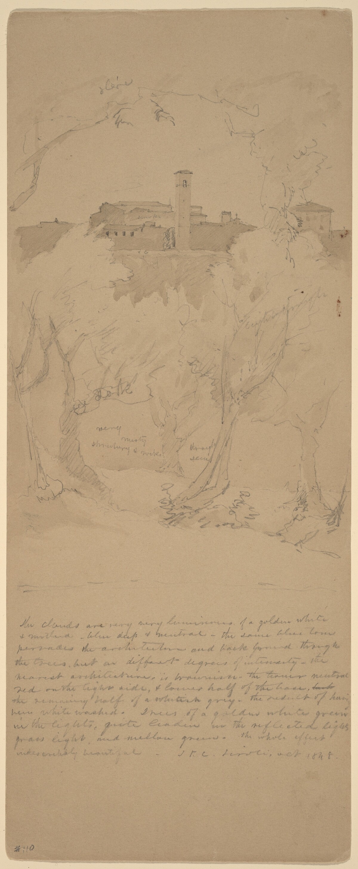 View through the Trees at Tivoli [recto]