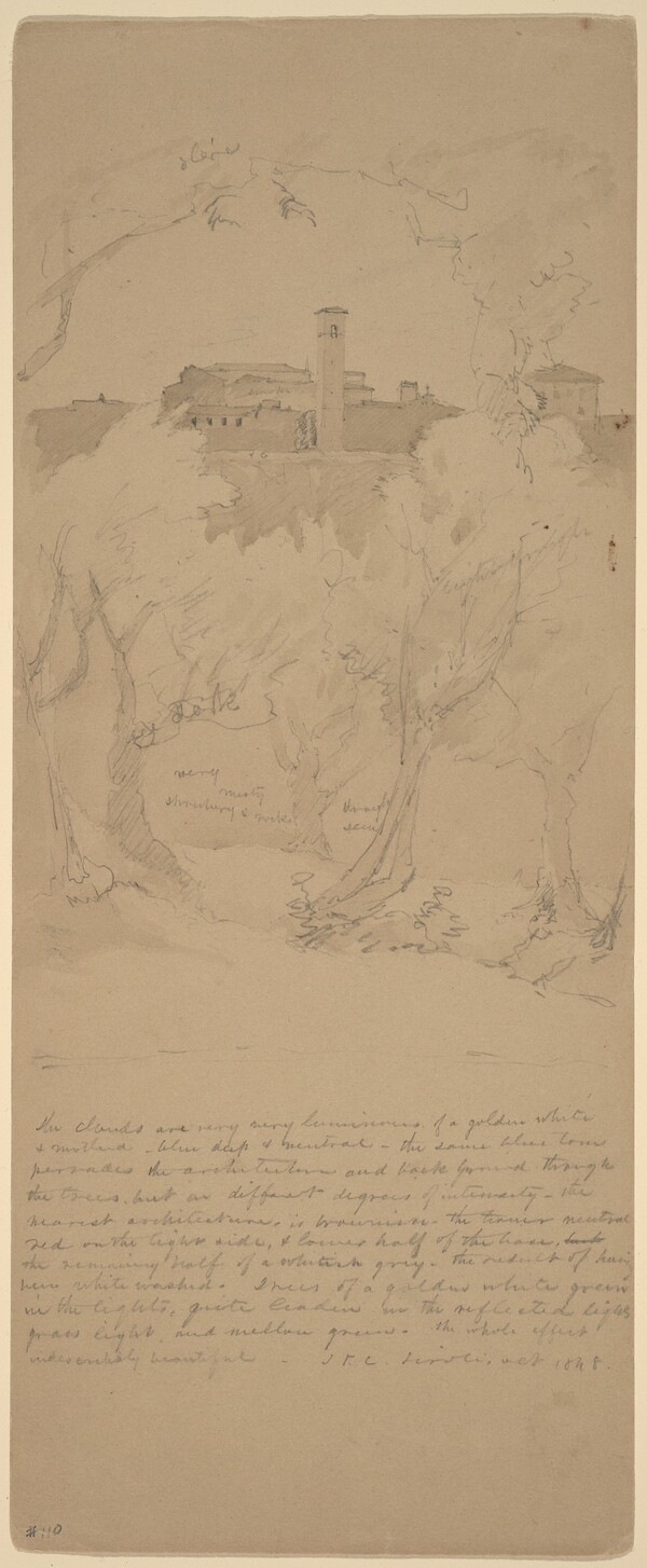 View through the Trees at Tivoli [recto]