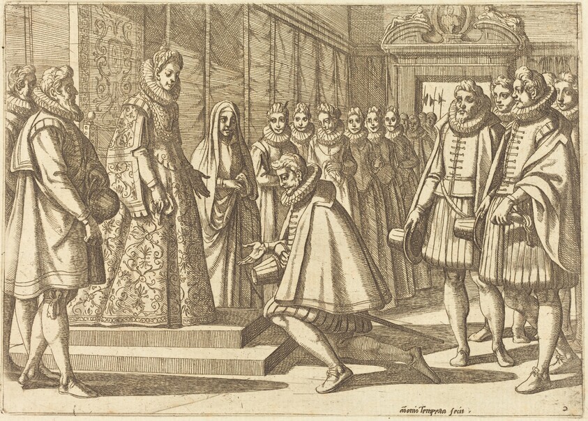 Philip of Spain Before Margaret of Austria