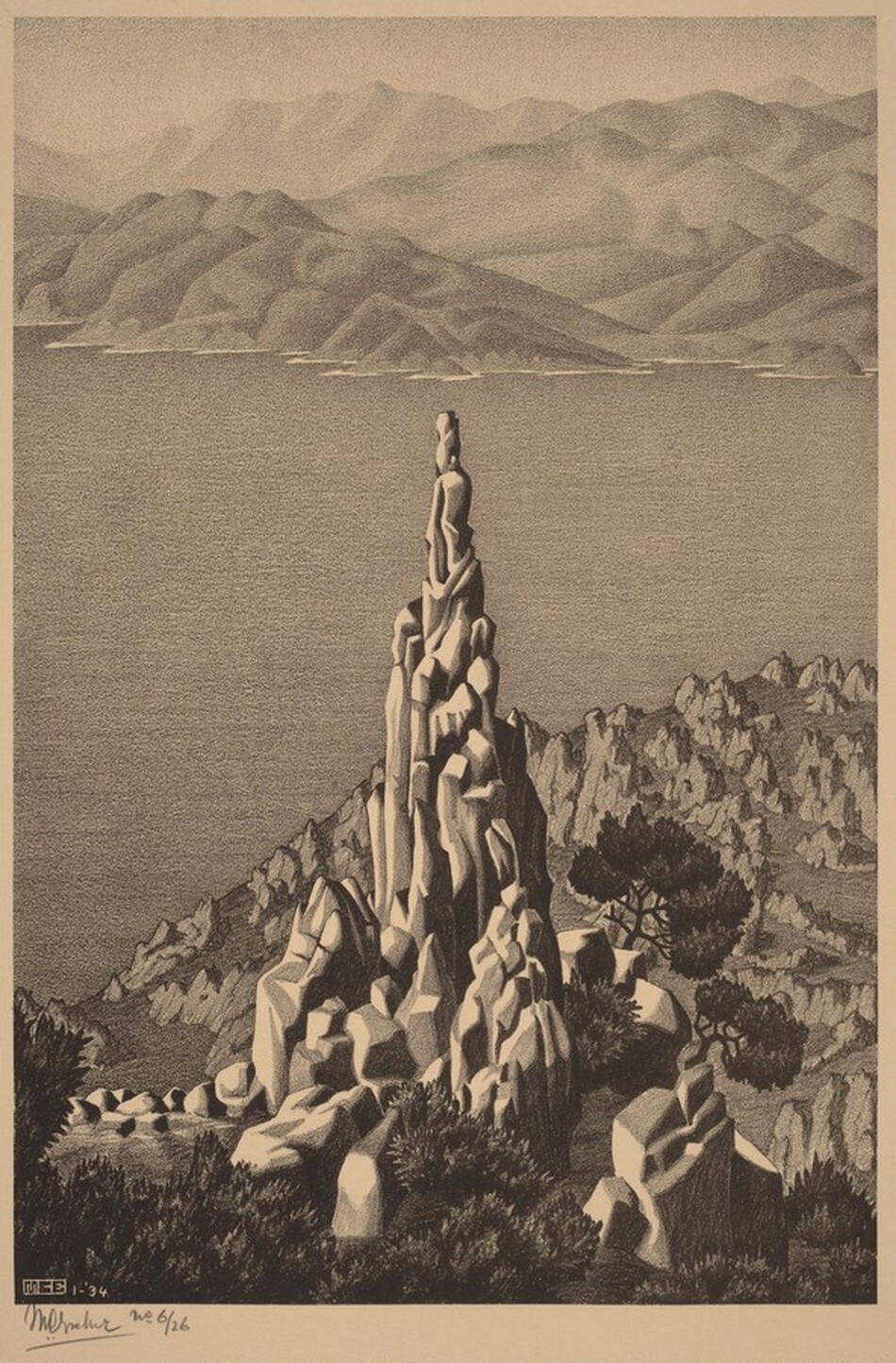 Convex and Concave by M.C. Escher