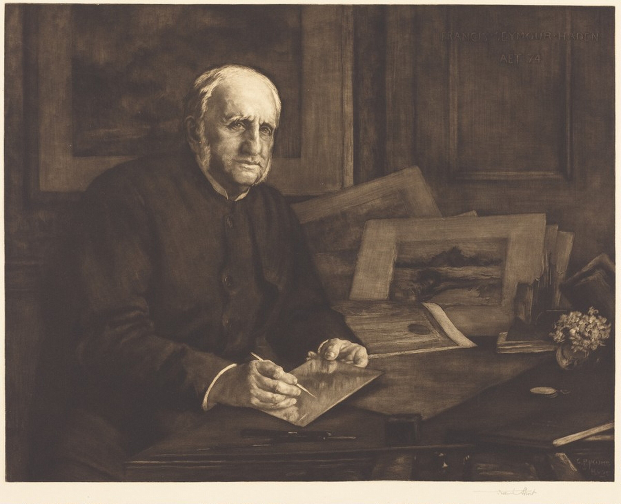 Sir Francis Seymour Haden, P.R.E., Frank Short, after George Percy Jacomb-Hood, 1901