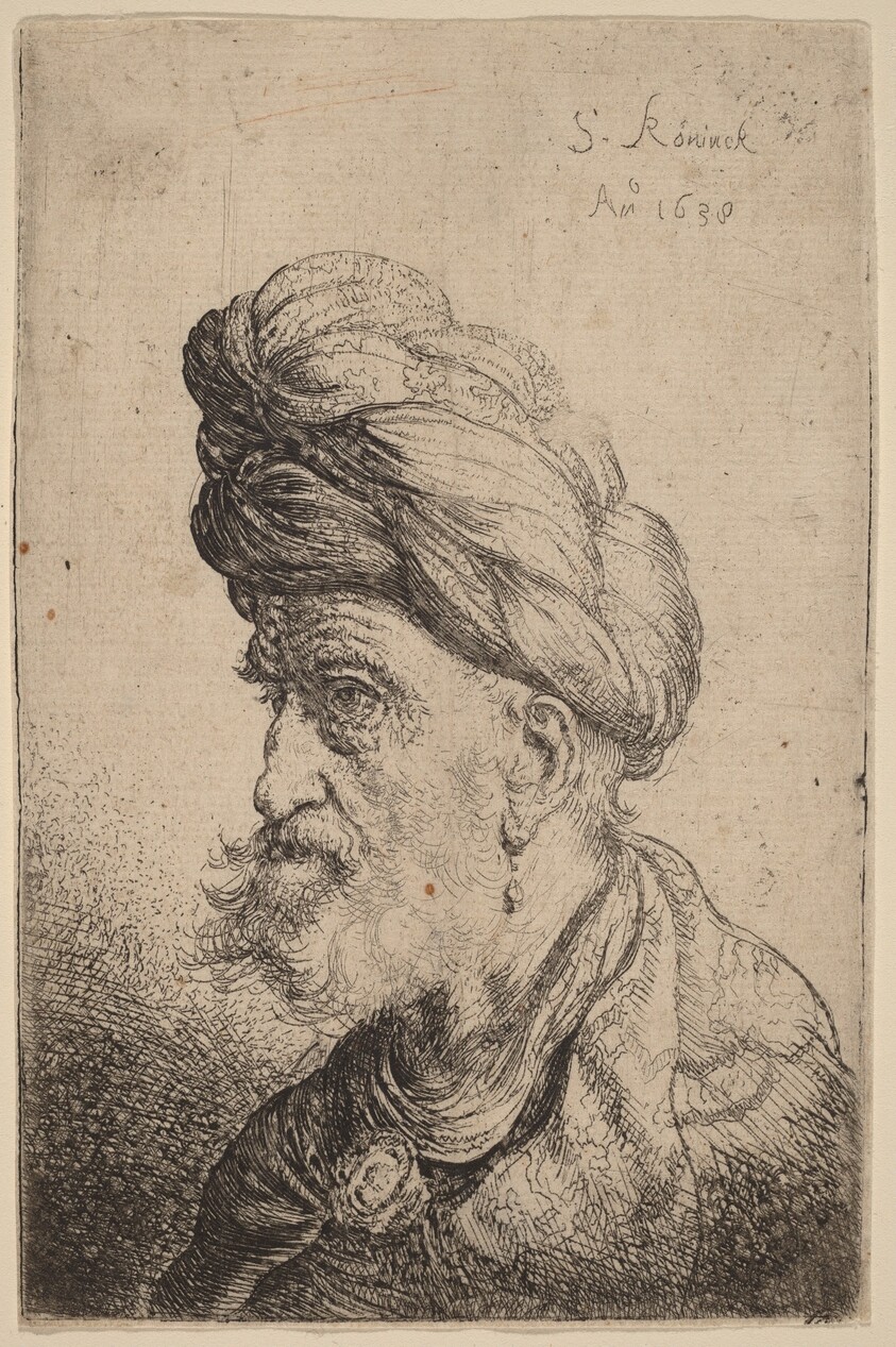 Bust of a Man with a Turban Facing Left