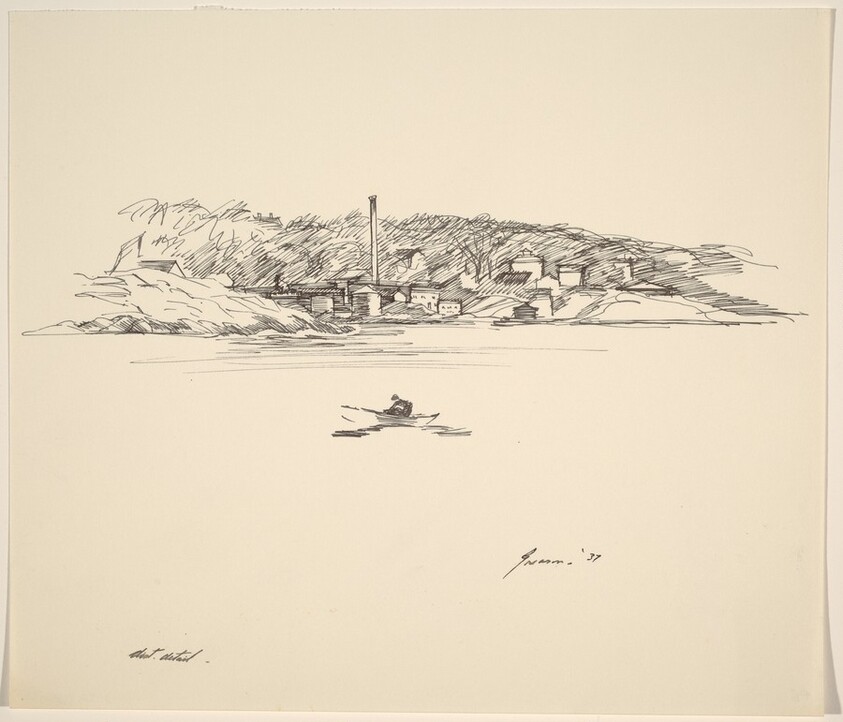 Dory and Smoke Stack