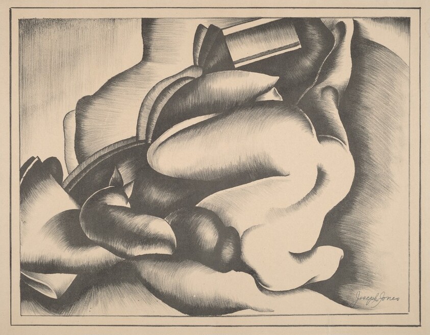 Untitled (Reclining nude with small dog)