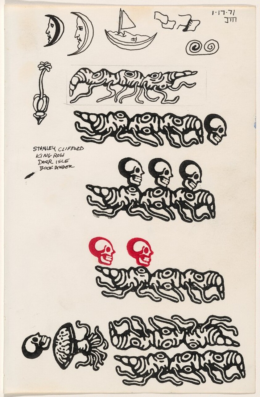 Untitled 1-17-71 [study for "tattoo" book]