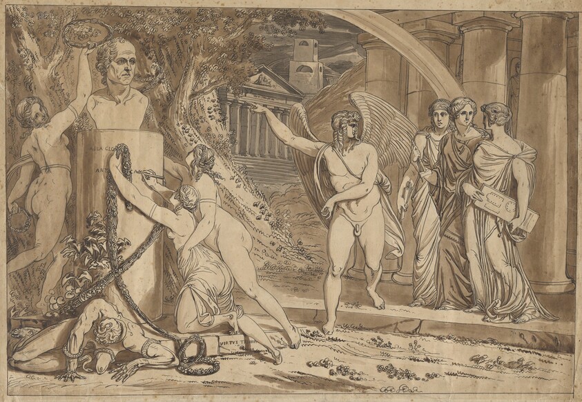 Virtues Crowning the Bust of Canova