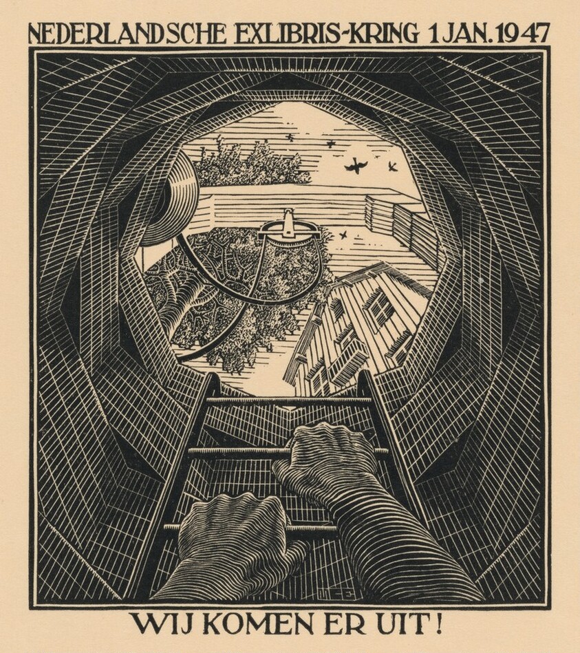 New Year's greeting-card 1947, Nederlandsche ExLibris-Kring