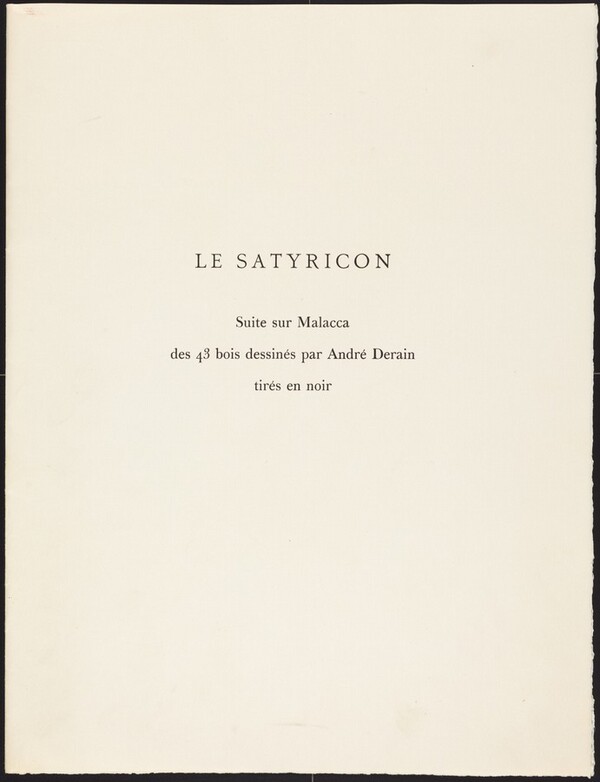 Woodcut Suite from T. Petronius Arbiter's  "Le Satyricon"