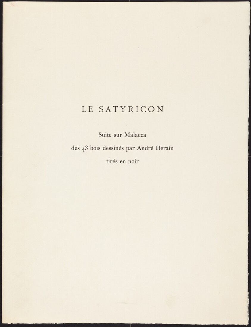 Woodcut Suite from T. Petronius Arbiter's  "Le Satyricon"