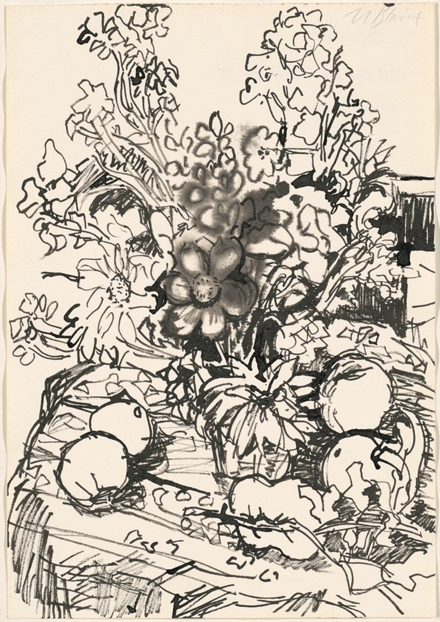 Oak Balls and Flowers, I, Nell Blaine, 1972