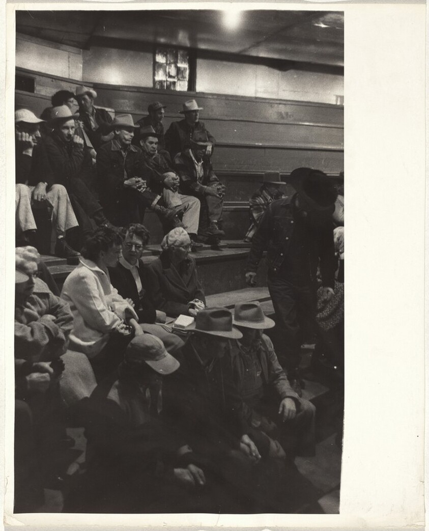Group on bleachers--Blackfoot, Idaho