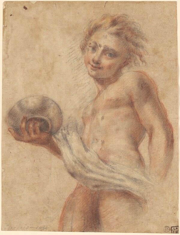 Youth Holding a Dish