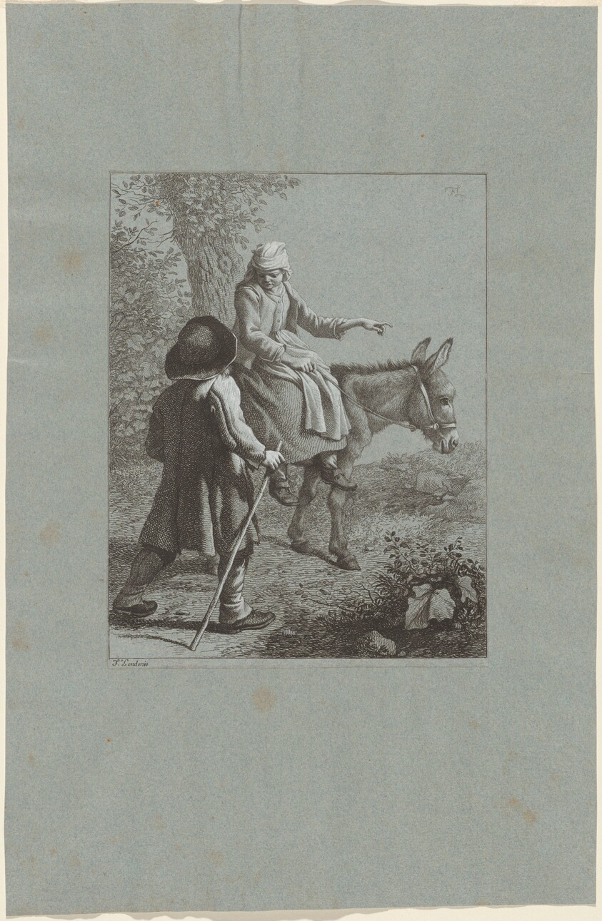 Boy and Girl with a Donkey