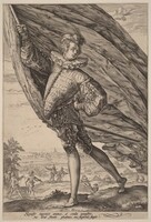 The Standard Bearer, Turned to Left, Hendrik Goltzius, 1587