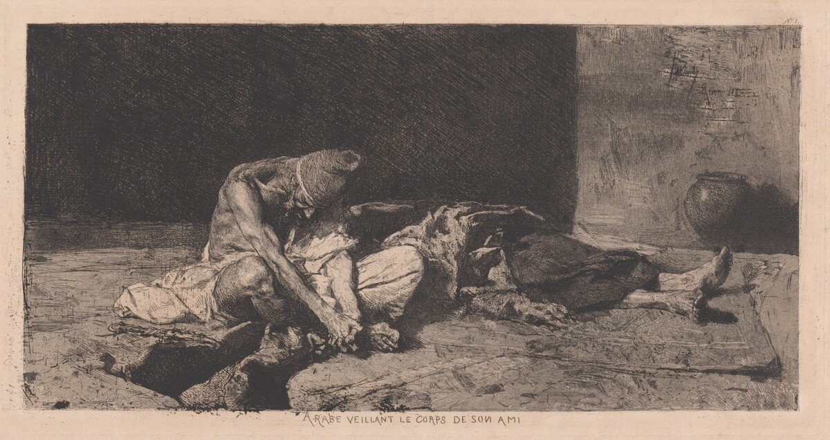 Arabe veillant le corps de son ami (Arab Watching over the Body of His Friend)