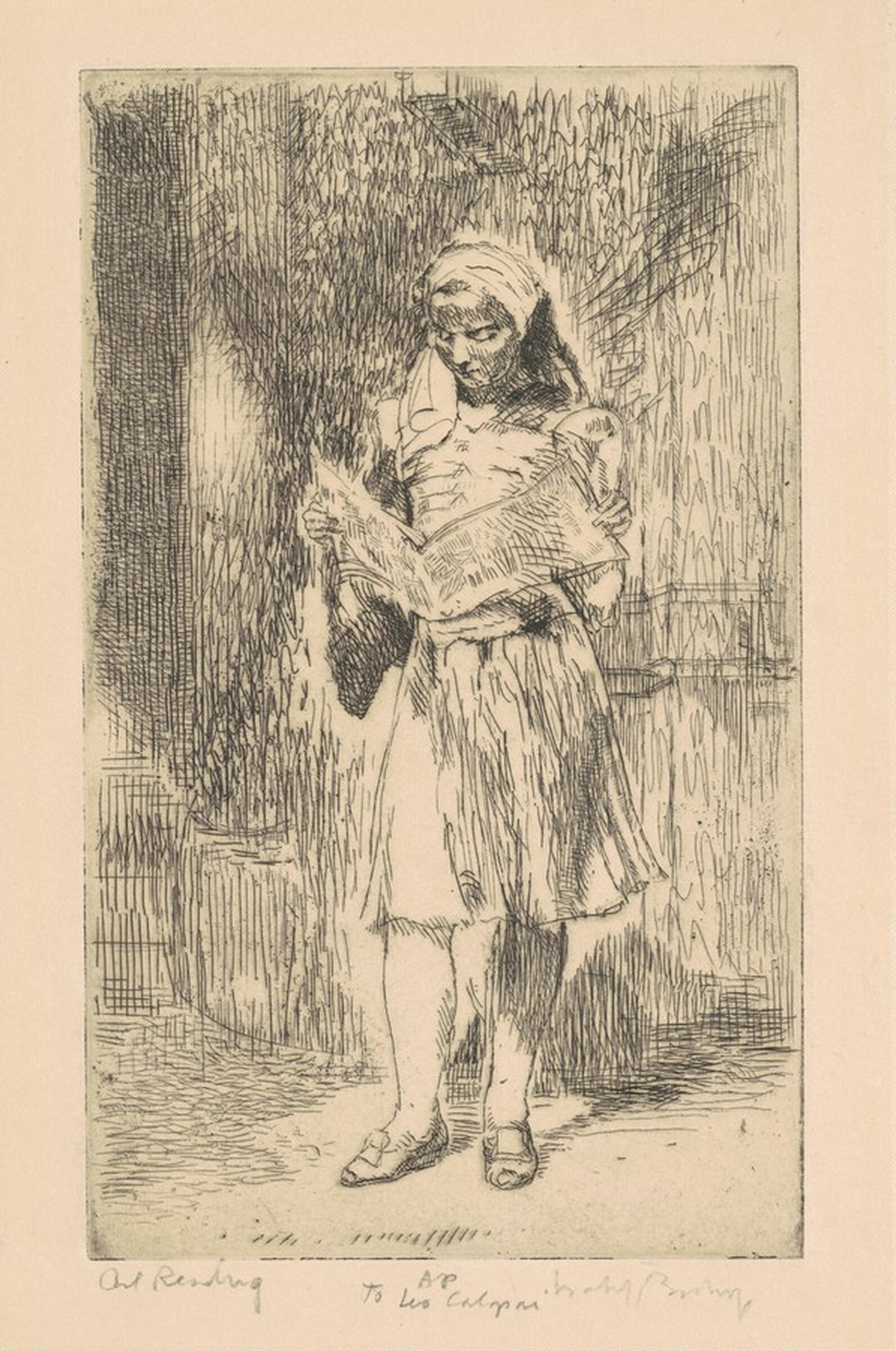 Girl Reading, Isabel Bishop, 1945