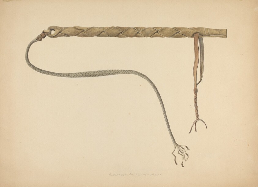 Rawhide Herder's Whip