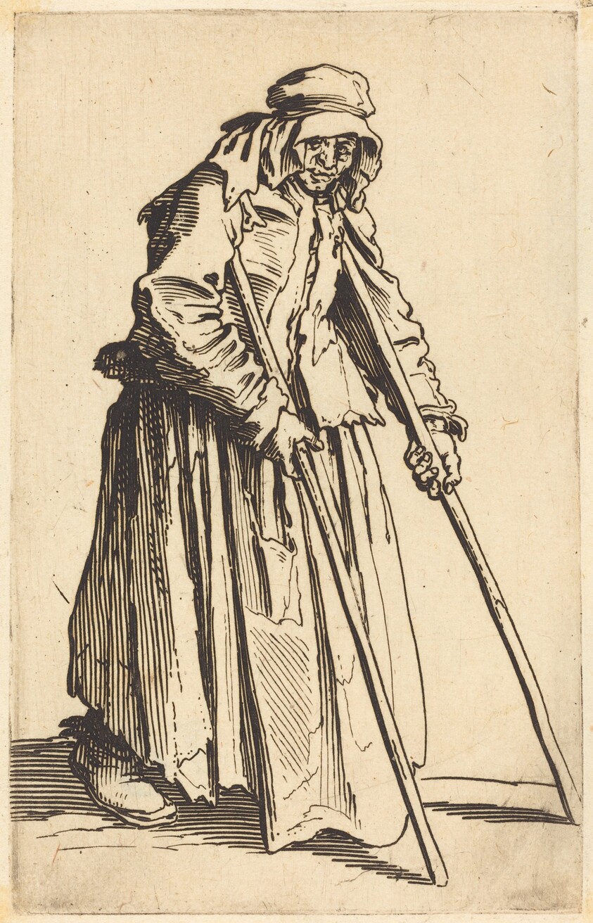 Beggar Woman with Crutches