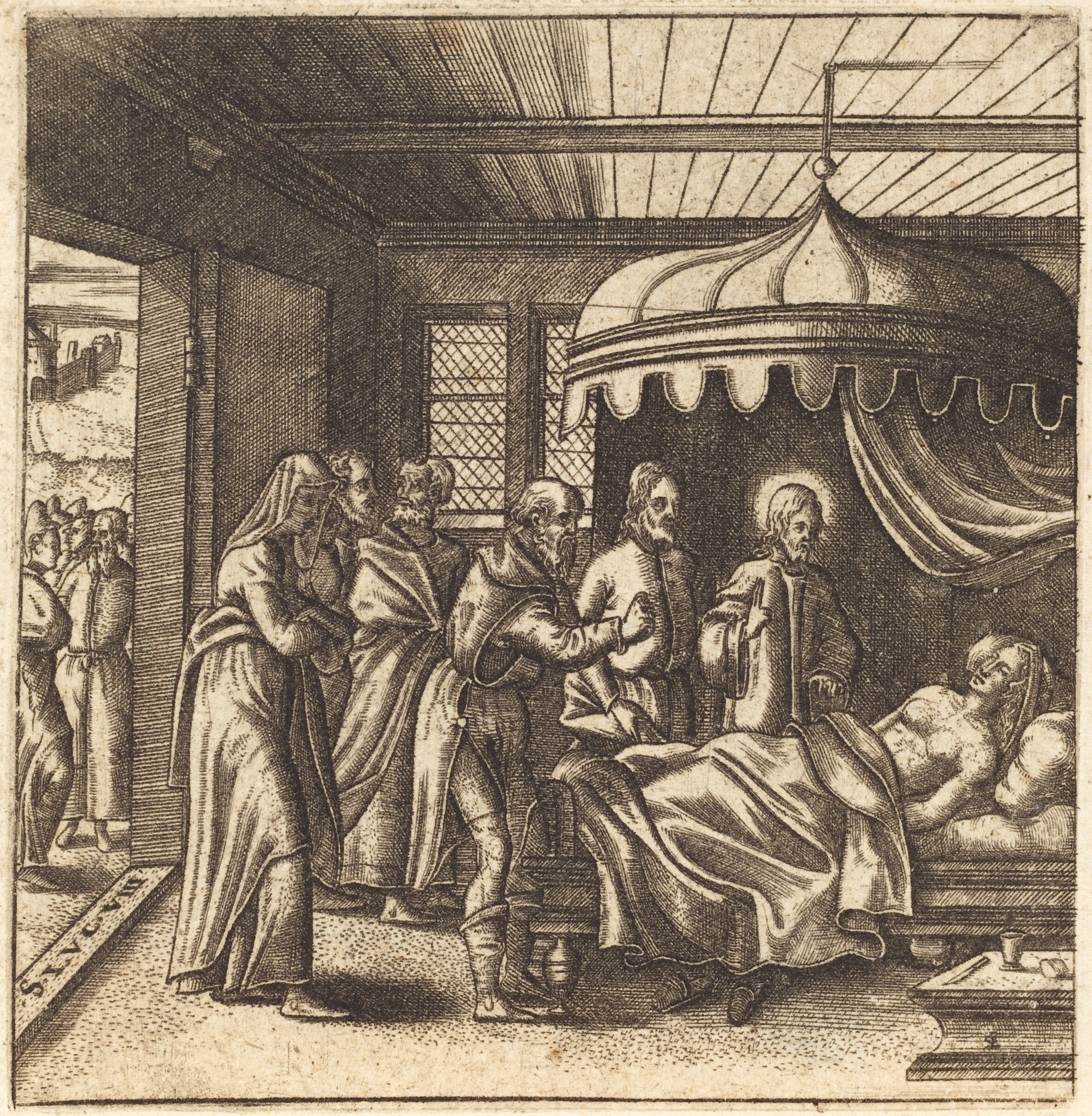 Christ Raises the Daughter of Jairus, Léonard Gaultier, probably c. 1576/1580