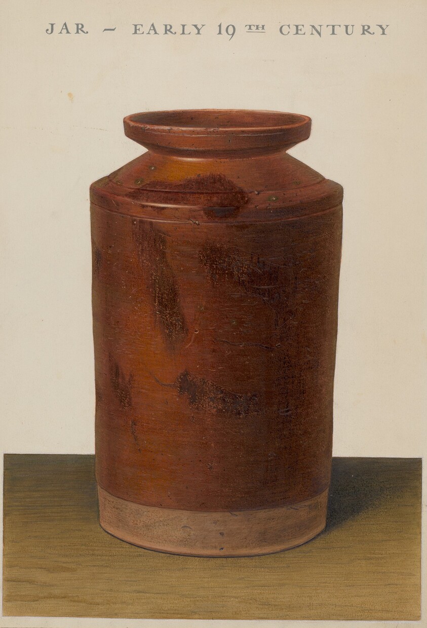 Red Glazed Preserve Jar