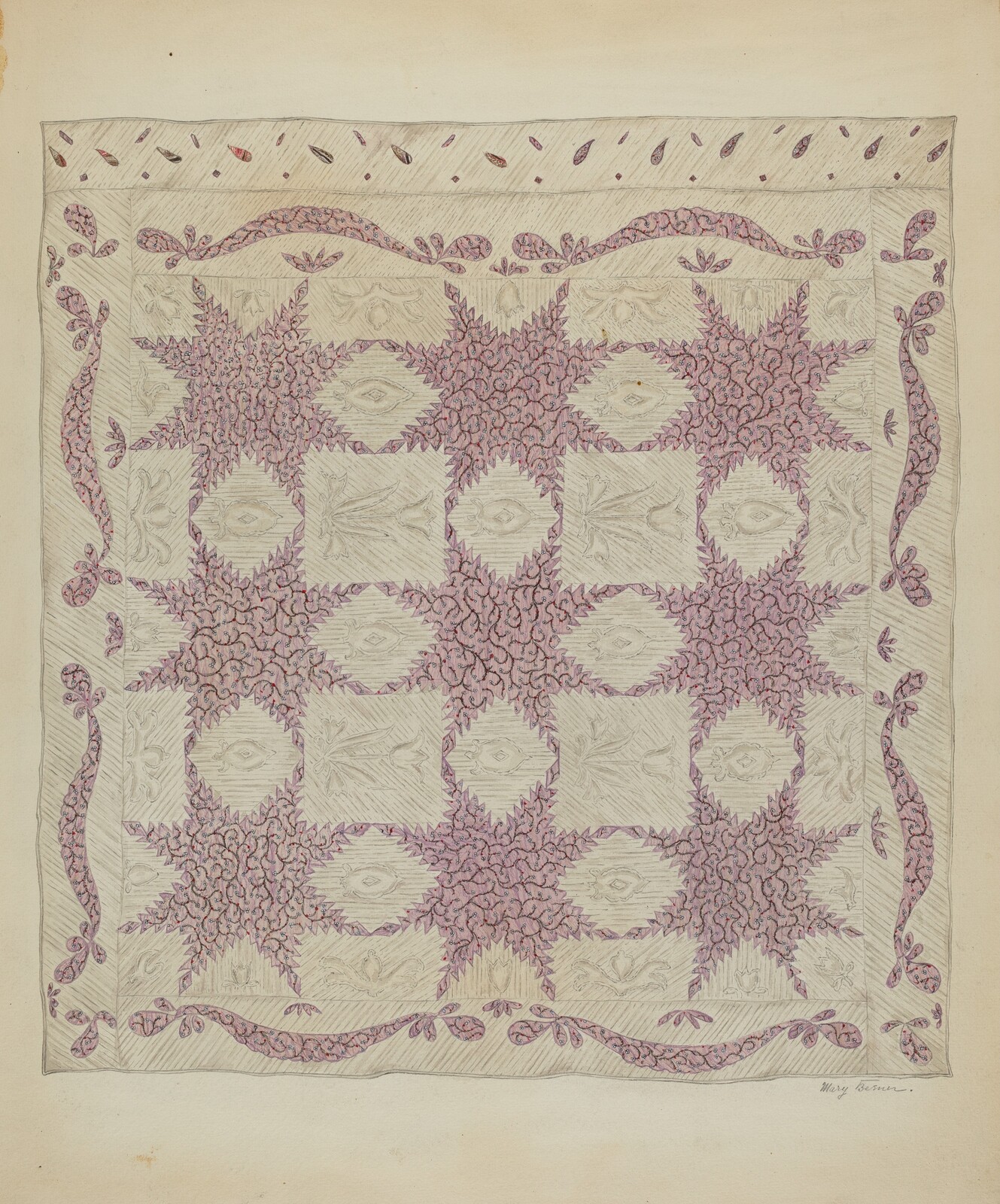 Patchwork Quilt, Mary Berner, c. 1936