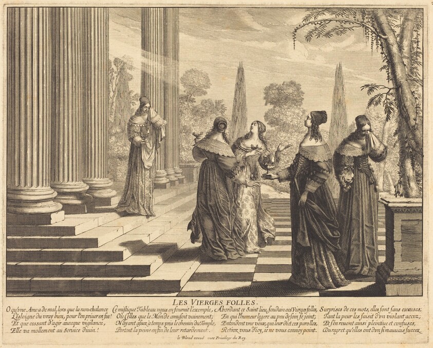 The Foolish Virgins Approaching the Temple
