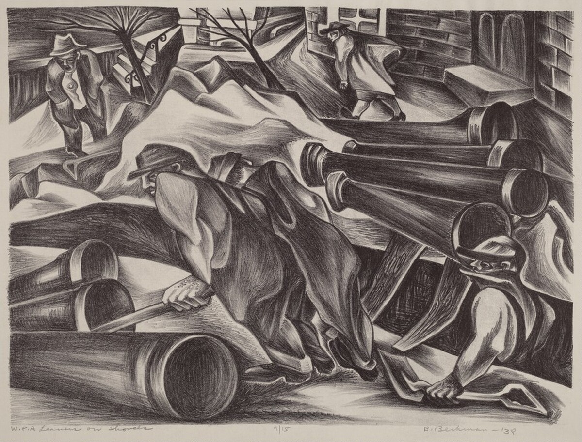 W.P.A. Leaners on Shovels