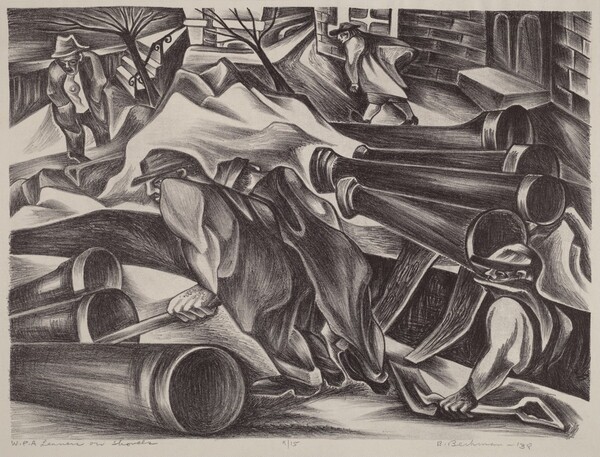 W.P.A. Leaners on Shovels