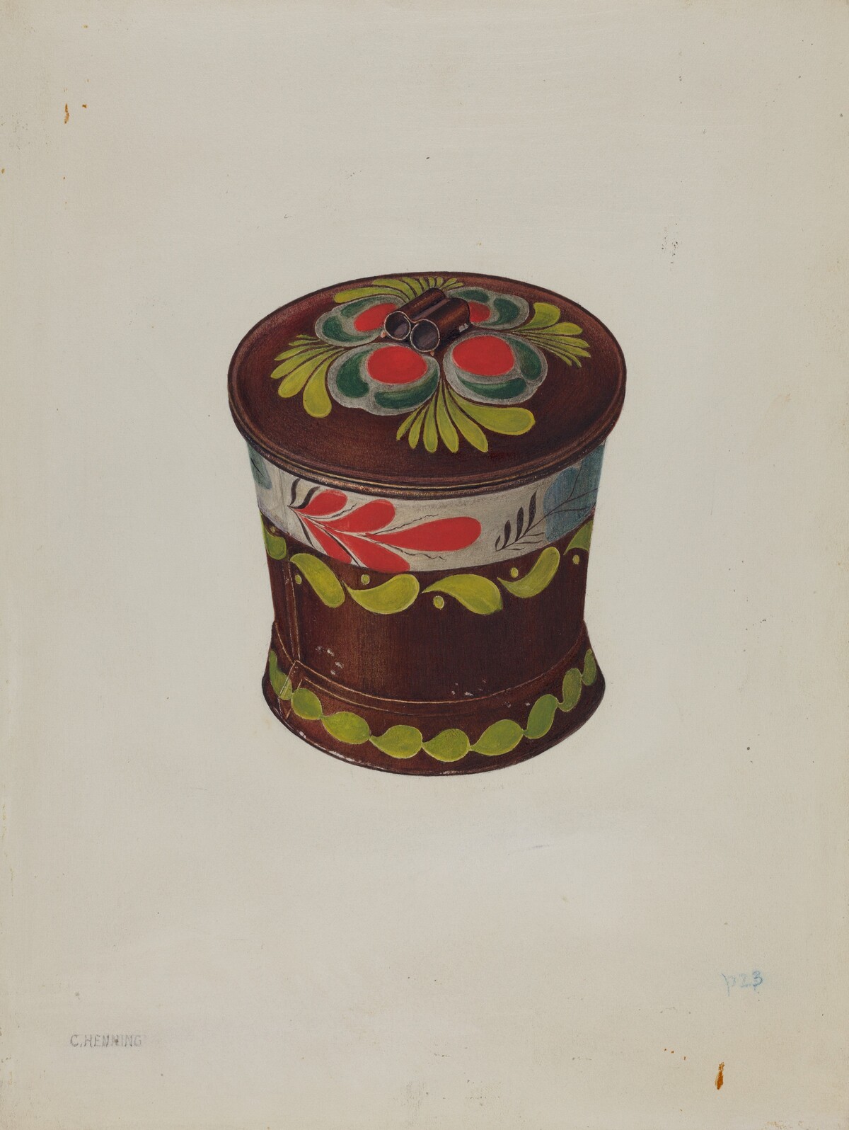 Toleware Sugar Bowl