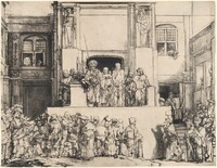 Christ Presented to the People: Oblong Plate, Rembrandt van Rijn, 1655