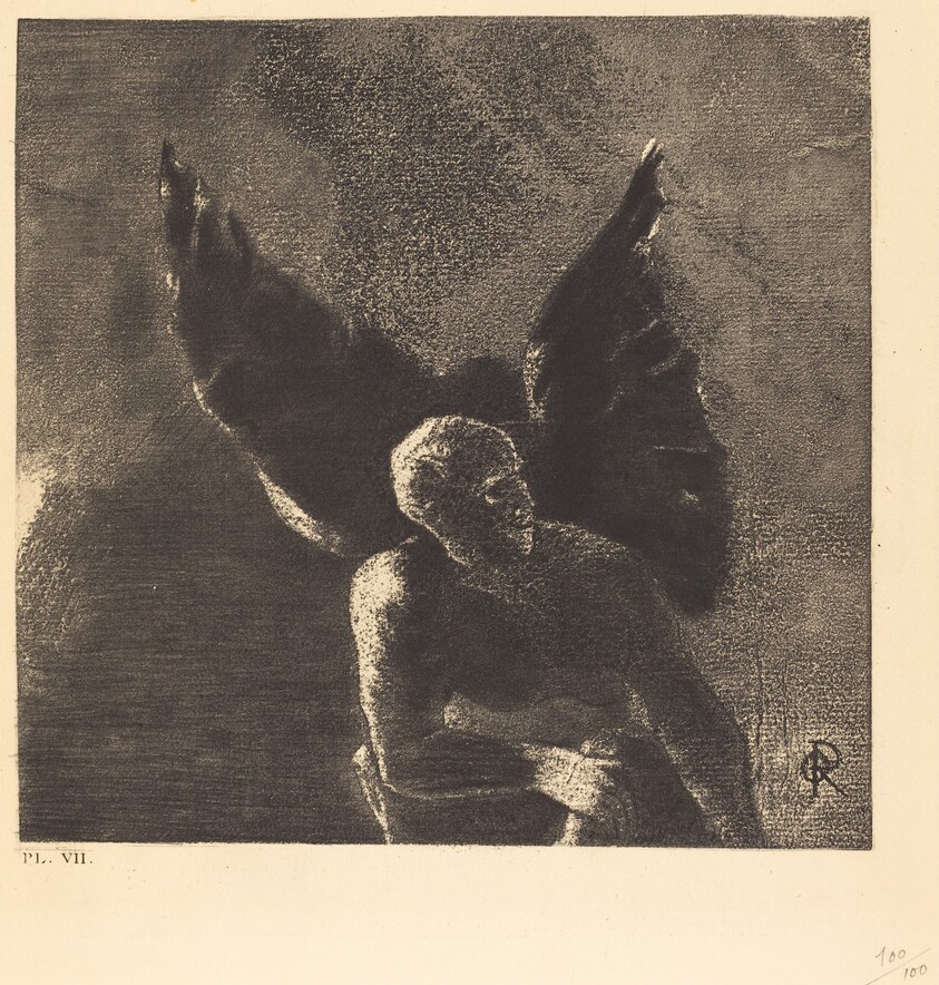 Gloire et louange a toi, satan, dans les hauteurs du ciel ou tu regnas, et dans les profondeurs de l'enfer, ou vaincu, tu reves en silence! (Glory and praise to you, Satan, in the heights of heaven, where you reigned, and in thedepths of hell, where, vanquished, you dream in s ilence!)